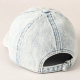 Distressed American Denim Baseball Cap