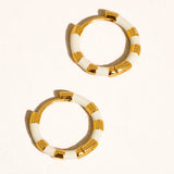 Arielle Hoop Earring White