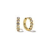 Gold Diamond Huggies