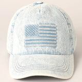 Distressed American Denim Baseball Cap