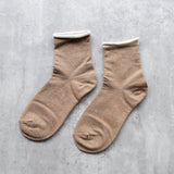 Roll Up Basic Socks-Brown