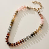 Mixed Beaded Necklace-Natural
