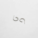 Mini Pave Silver Hoop