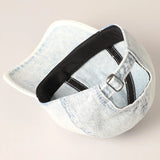 Distressed American Denim Baseball Cap
