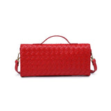 Ada Woven Clutch Red