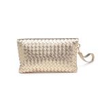 Aria Woven Clutch Gold