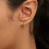 Dainty Beaded Hoops