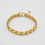 Gold Square Link Bracelet