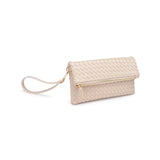 Aria Woven Clutch Nude