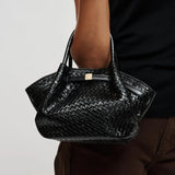 Selena Black Woven Crossbody
