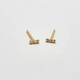 Gold Mini Bead Bar Earring