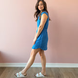 Rowan Blue Textured Mini Dress