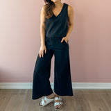 Scout Jersey Black Flare Pant