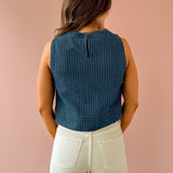 Kristin Denim Top