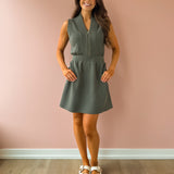 Polyanna Half Zip Mini Dress