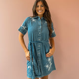 Wildflower Denim Mini Dress