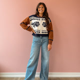 Rose Jacquard Sweater