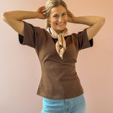 Silk Scarf Amber Garden