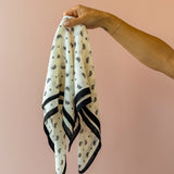 Ivory Paisley Silk Scarf