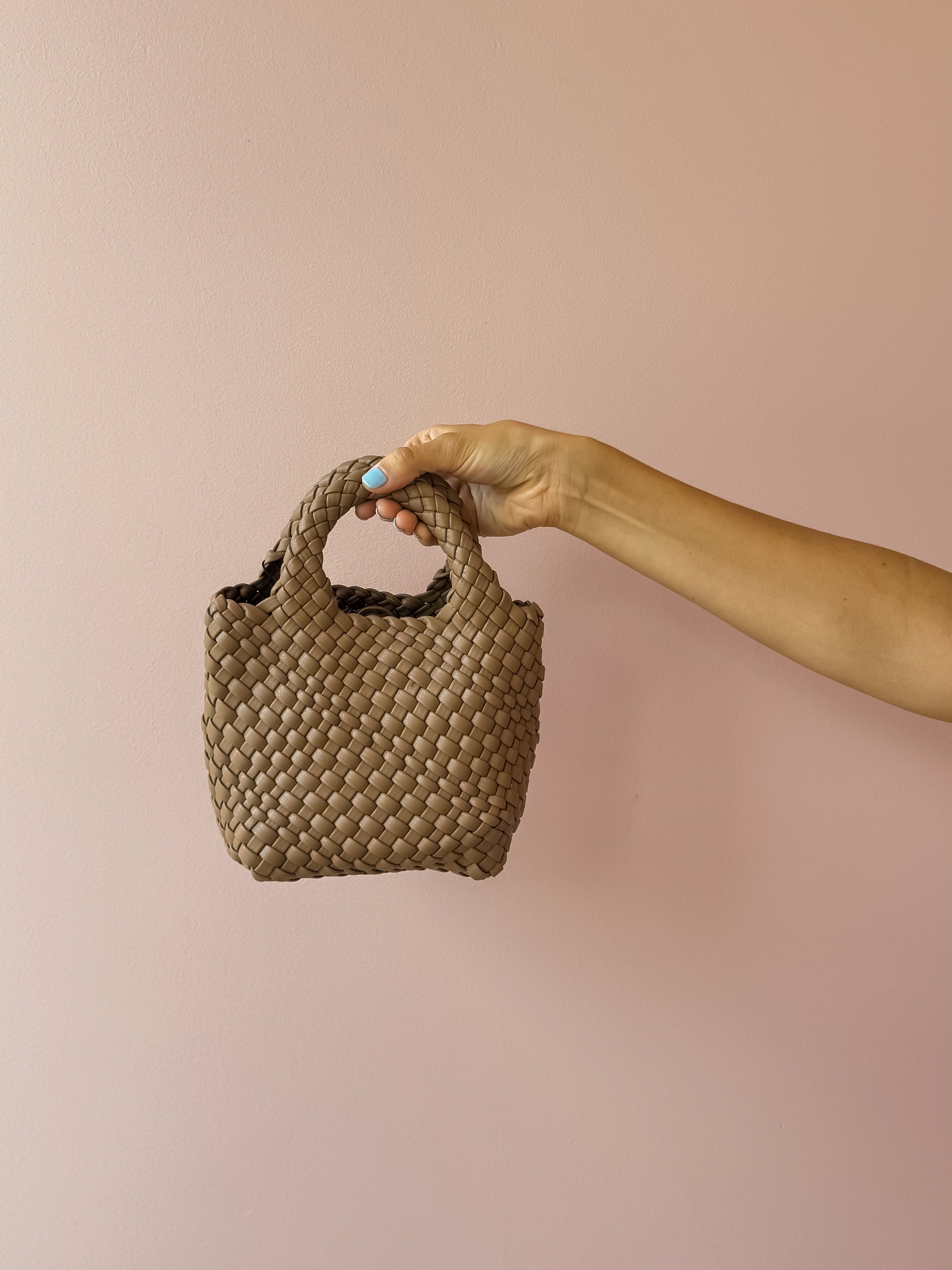 Braided Tan Clutch