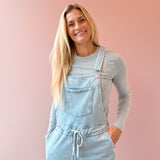 The Knit Denim Overalls