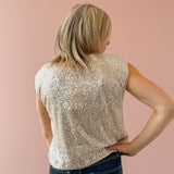 Sequin Tank Champagne