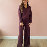 Airessentials Wide Leg Pant - Plum