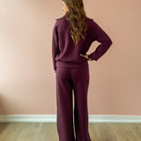 Airessentials Wide Leg Pant - Plum