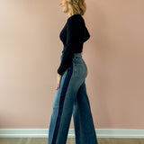 Far Out Wide Leg Jeans - Tuxedo