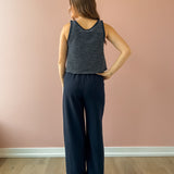 Andre Wide Leg Pant - Navy