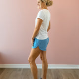 Ollie High Rise Shorts Blue