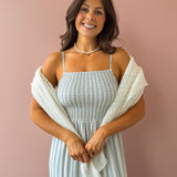 Pointelle Square Triangle Scarf