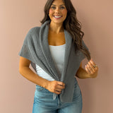 Pointelle Square Triangle Scarf