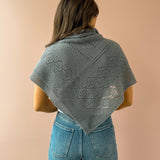 Pointelle Square Triangle Scarf