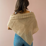 Pointelle Square Triangle Scarf