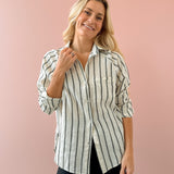 Perfect Linen Stipe Top