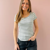 Amanda Stripe Short Sleeve