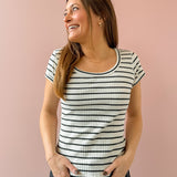 Amanda Stripe Short Sleeve