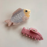 Marbled Pastel Fish Hair Clip