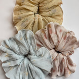 Pleated Floral Mega Scrunchie