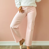Lexi Bowed Straight Jeans Pink