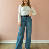 Nova High Rise Wide Leg Jeans