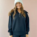 Catherine Half Zip Sweatshirt Navy