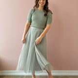 Sharlene Pleated Tulle Skirt