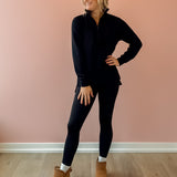 AirEssentials Brushed Half Zip Black