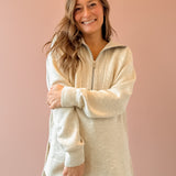 AirEssentials Brushed Half Zip Ivory