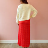 Narissa Vintage Red Maxi Skirt