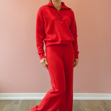 Airessentials Wide Leg Pant-Red