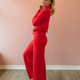 Airessentials Wide Leg Pant-Red