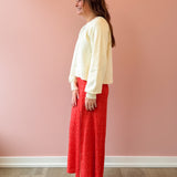 Narissa Vintage Red Maxi Skirt